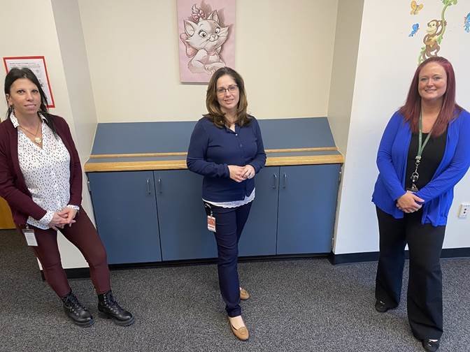 Child protective services case supervisor Anna Nelson, left, community health nurse Janna Walter and director of services Danielle Mann were vital to implementing the services now provided to mothers using opioids and babies with Neonatal Abstinence Syndrome.